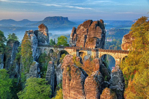 bridge on high rocks