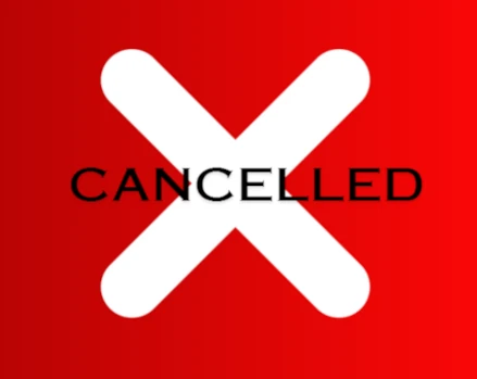 cancelled sign