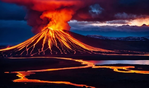 Volcano Erupting