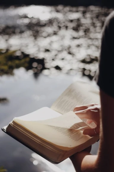 woman holding bible