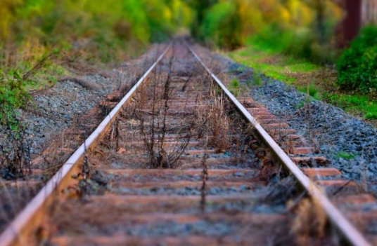 abandoned railroad track